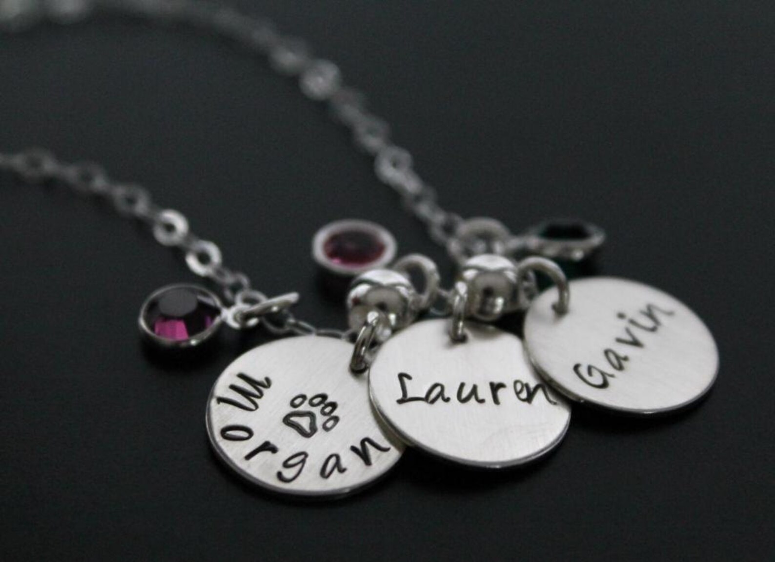 Stainless Steel Charms 3 Disc 5/8 Layer Hand Stamped Etsy