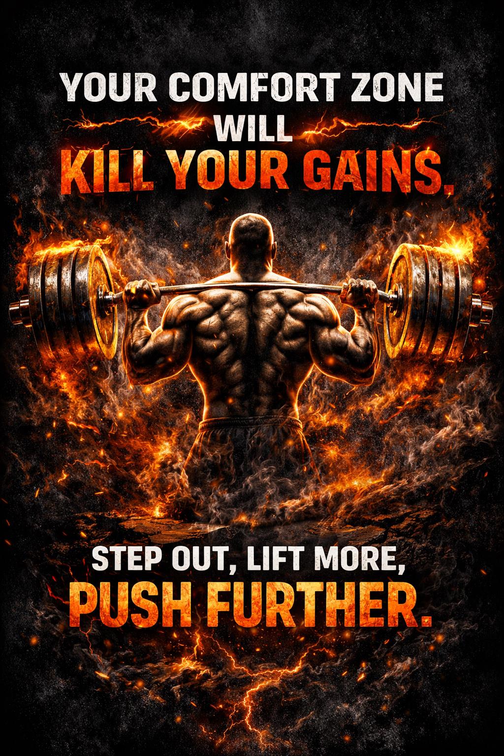 Muscle Building Poster Bodybuilding Motivation Poster | Gym Wall Art Print (digital Download ...