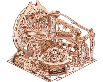 3D wooden puzzle DIY Marble run model kit Laser cut mechanical puzzles Marble machine toy, Galaxy Marble Run by WoodTrick
