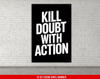 Vinyl Banner For Home Gym Decor, Motivational Quote, Weightlifting, Powerlifting, Fitness, Inspirational, Custom Gym Banners, Wall Art