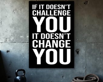 Pôster motivacional para academia em casa, pôster com citação inspiradora sobre fitness, arte de parede para academia, pôster engraçado para academia, pôster para musculação, impressão motivacional para fitness