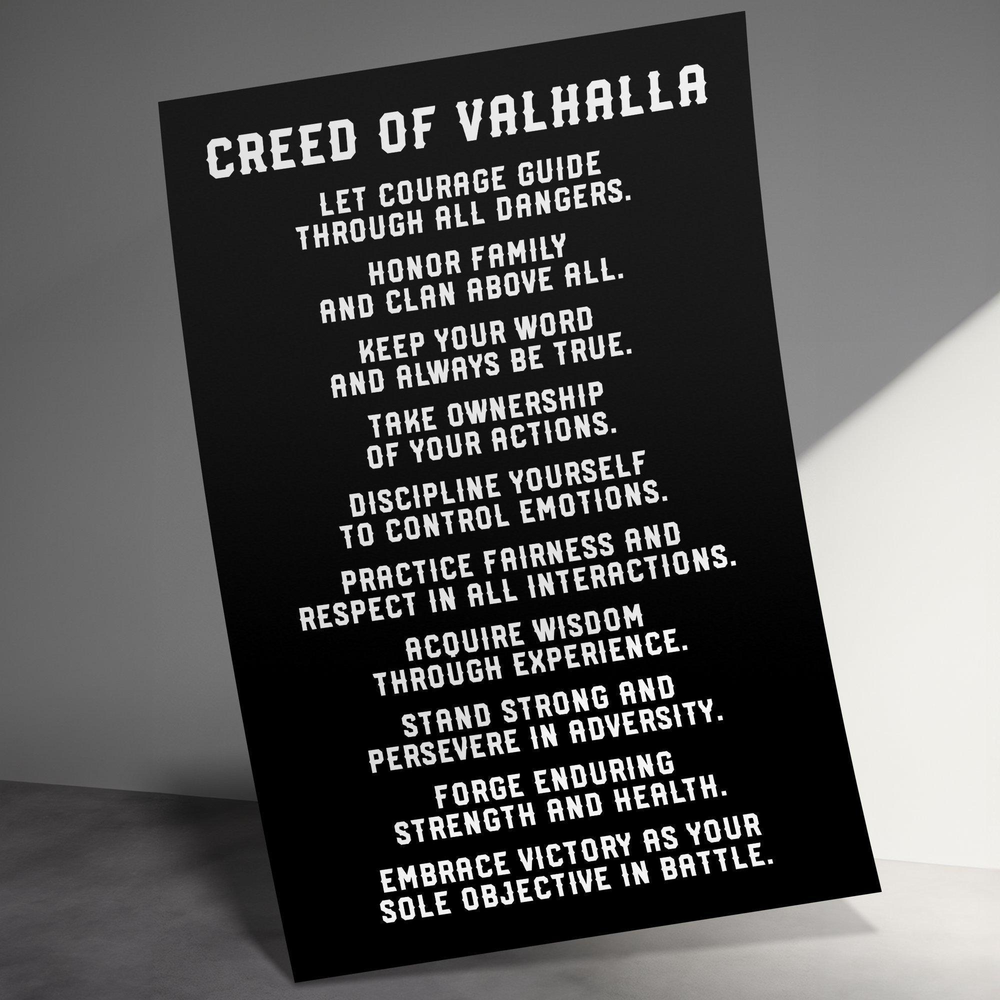 Tapisserie Murale Valhalla - Déco Motivation Pour Salle De Sport, Garage - Neuf