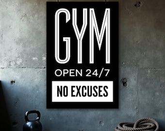 Home Gym Poster, Motivational Print, Gym Wall Art Print, Fitness Wall Art, Bodybuilding Poster, Inspirational Quotes, Gym Poster