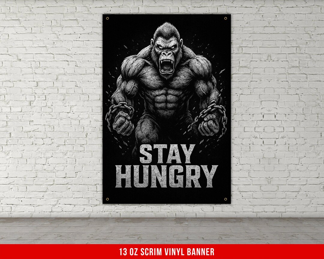 2x Graphics Muscular Gorilla at the Gym With a Menacing Facial
