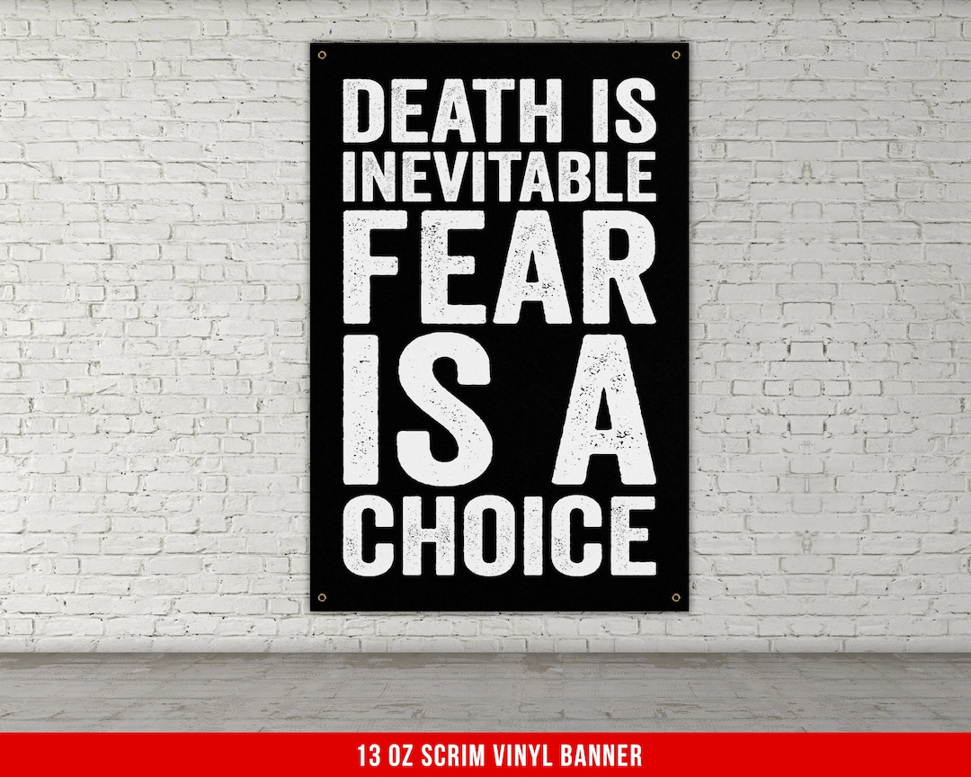 Death is Inevitable Banner Home Gym Decor Large Quote Wall Etsy