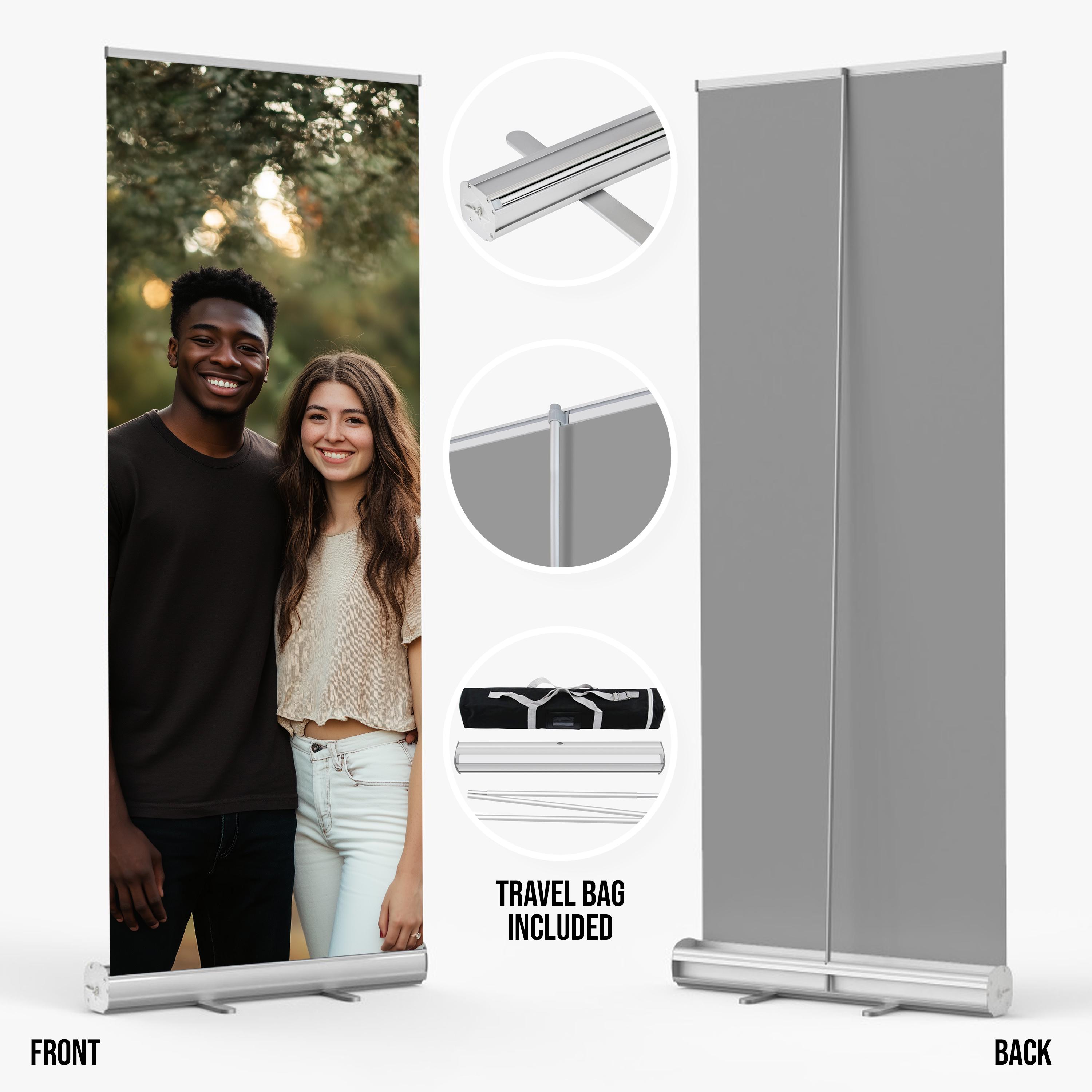 Custom Retractable Photo Banner - Personalized Wedding Birthday Banner ...