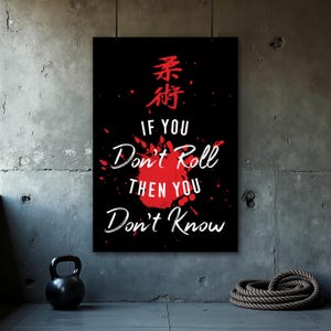 Lustiges Jiu Jitsu Poster, Grappling Kunstdruck, Martial Arts Motivation, BJJ Motivation, BJJ Home Gym Poster, Dojo Wandkunst