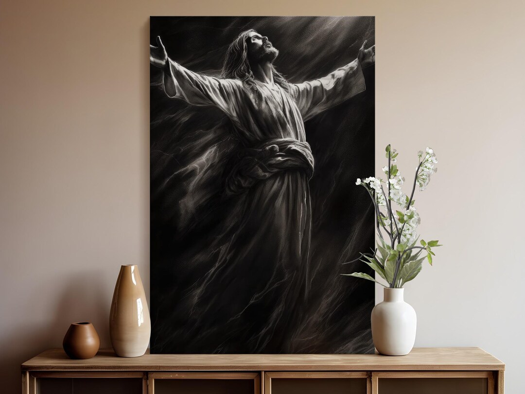 Jesus Christ Wall Art Canvas, Christian Religious Home Decor, Divine ...