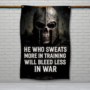 Bannière Spartiate Motivante - Décoration Murale Inspire Pour Salle De Sport