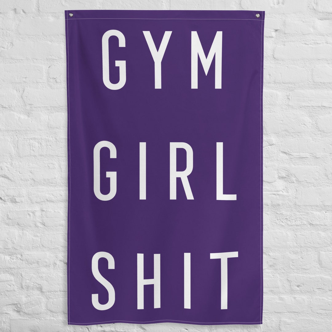 Gym Flags - Gym Sign - Home Gym Banner - Weightlifting Decor - Custom ...