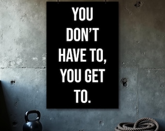 Fitness Motivation Poster, Inspirational Quotes Wall Art, Home Gym Decoration, Motivational Quote Print, Office Wall Art Decor