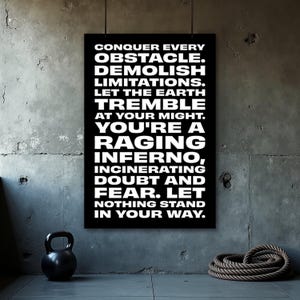 Fitness Wall Art, Fitness Motivation, Motivational Quote, Inspirational Quote, Home Gym Wall Art, Workout Motivation, Home Gym Poster, Home