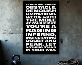 Väggkonst för träning, fitnessmotivation, motiverande citat, inspirerande citat, väggkonst för hemmagym, träningsmotivation, poster för hemmagym, hem