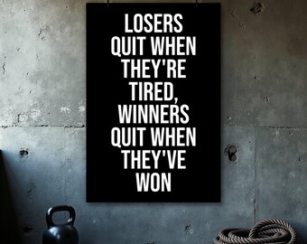 Motiverende citaatposter voor sportschool, kunst aan de muur kantoorinrichting, inspirerende fitnessprint, motiverend bord thuisgymnastiek