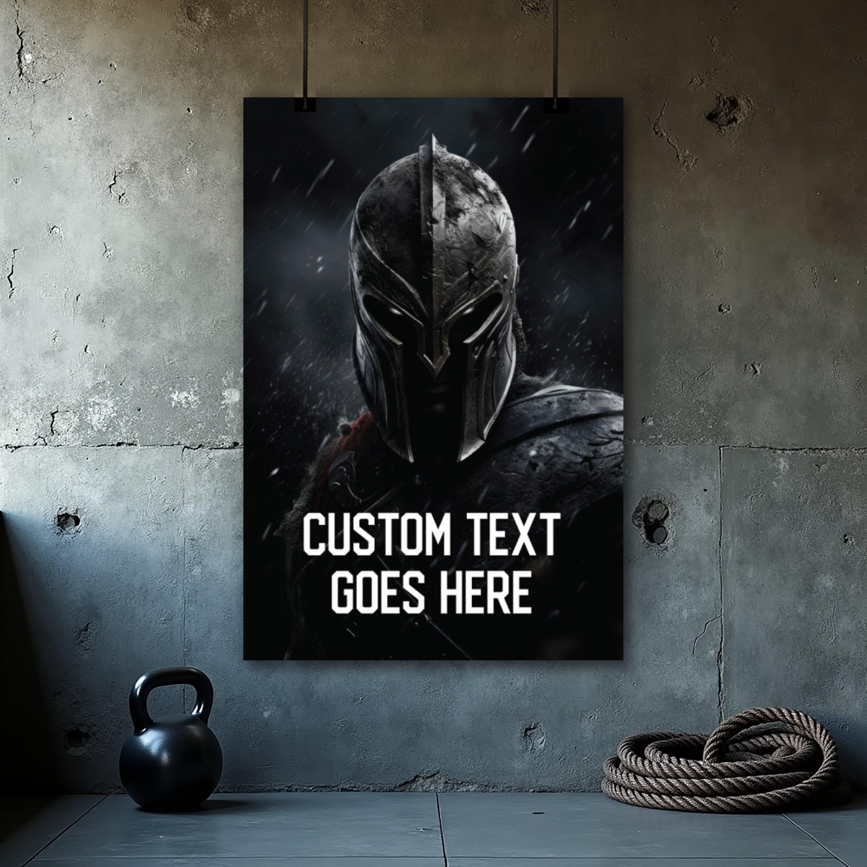 Custom Warrior Poster, Fantasy Poster, Motivational Art Print, Home Gym Wall Decor, Gladiator Art, Inspiring Quotes, Office Wall Art