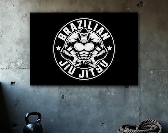Affiche drôle de Jiu Jitsu, affiche de gym BJJ, art mural de Jiu Jitsu brésilien, impression d'art grappling, décoration murale de Jiu Jitsu, motivation arts martiaux