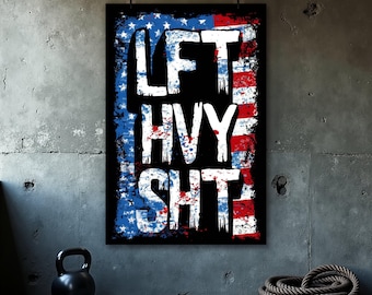 Lift Heavy Sh T Gym Poster, Fitness Motivation, Home Gym Wall Art, Bodybuilding, Workout Inspiration, Funny Gym, Motivational Quotes Print
