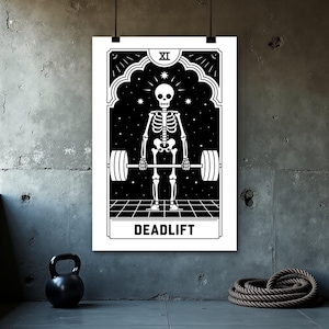 Deadlift Gym Poster, Motivational Wall Art, Fitness Inspirational Print, Weightlifting Decor, Perfect for Home Gyms Offices