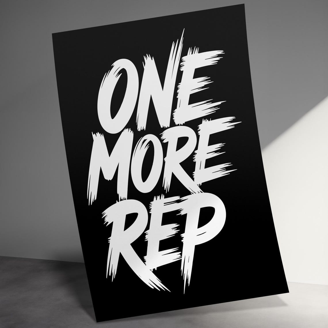 One More Rep Poster, Weightlifting Gym Decor, Home Gym Sign ...