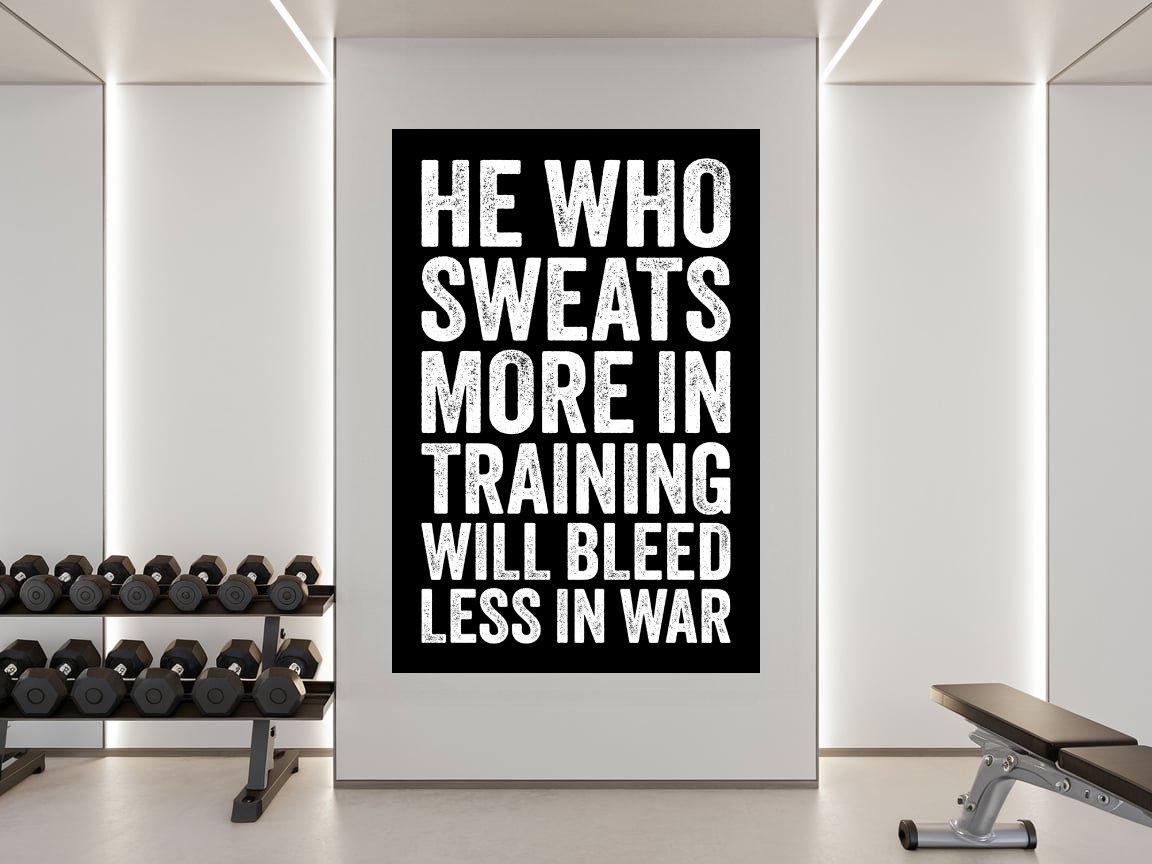 Sticker Mural Phrase Motivation Drôle - Décoration Salle De Sport - Vinyle Neuf