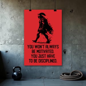 Fitness Motivation Home Gym Poster, Fitness Poster, Motivational Quotes, Gym Wall Art Print, Inspirational Quotes, Home Gym Wall Decor