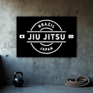 Jiu Jitsu Poster, BJJ Art Print, Dojo Wall Art, Judo Poster, Martial Arts Decor, Grappling Home Gym, Brazilian Jiu Jitsu Wall Decor