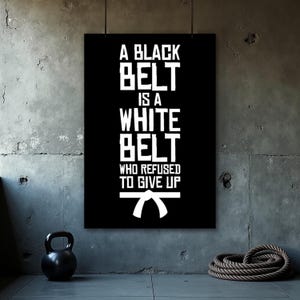 Jiu Jitsu Poster, BJJ Wandkunst, Black Belt Motivation, Judo Dekor, lustiges BJJ Poster, Grappling Zitat, Martial Arts Wanddekoration