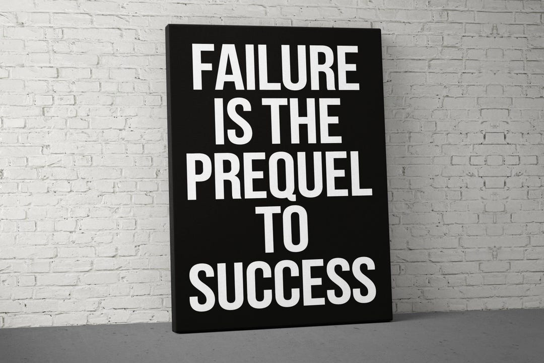 Failure is Prequel to Success Canvas, Motivational Canvas Print, Sport ...