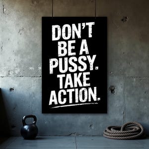 Motivational Quotes Poster, Gym Decor, Weightlifting Poster, Powerlifting Wall Art, Fitness Print, Inspirational Poster, Workout Art