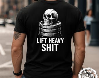 Camiseta de academia com caveira, camiseta para levantamento de peso, camiseta engraçada para treino, camiseta para musculação, roupa para levantamento de peso, ideia de presente fitness, academia motivacional