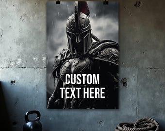 Custom Spartan Poster, Home Gym Wall Decor, Fitness Poster, Motivation Poster, Motivational Quotes, Inspirational Quotes, Gym Wall Art