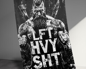 Tapestry Viking Code - Décoration Murale Gym Avec Citations Motivantes, Neuf