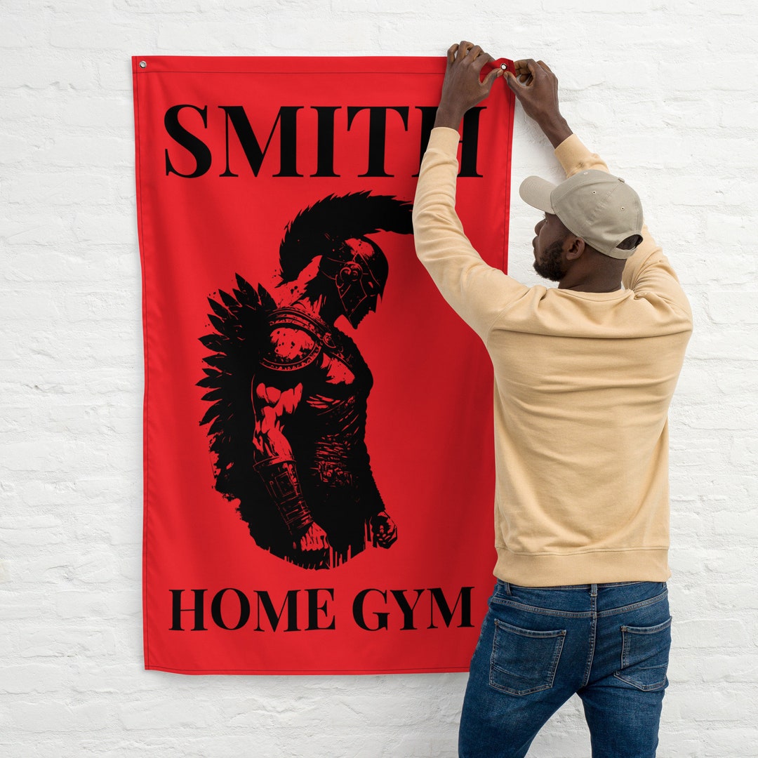 Custom Gym Flags Gym Sign Home Gym Banner Gym Gifts Weightlifting Decor
