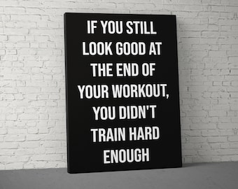 Workout Motivation Canvas, Gym Wall Art, Motivational Quotes, Gifts for Him, Inspirational Decor, Office Wall Decor, Motivational Canvas