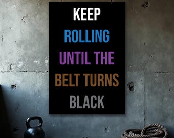 Affiche motivation Jiu Jitsu, art mural BJJ, déco Jiu Jitsu brésilien, affiche drôle de Jiu Jitsu, décoration murale arts martiaux