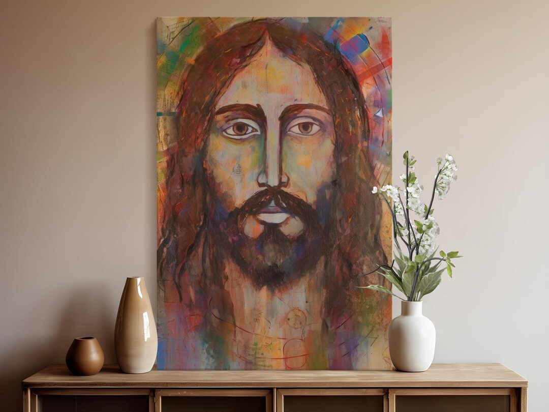 Jesus Christ Canvas Print, Christian Wall Art, Religious Home Decor ...