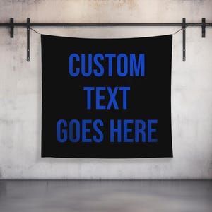 Custom Tapestry Personalized Wall Art Quote Motivational Business Banner Gift Fabric Home Gym Dorm Room Custom Text