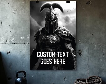 Custom Spartan Poster, Motivational Wall Art, Home Gym Decor, Fitness Poster, Printable Wall Art, Inspirational Quote, Home Office, Gym