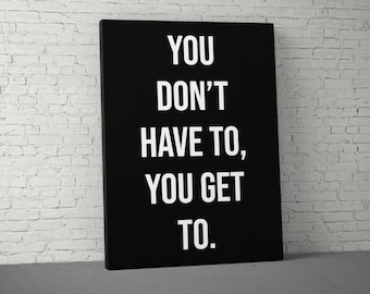 Motivational Wall Art, Inspirational Quotes Canvas, Gym Office Wall Decor, Fitness Workout Decor, Dorm Room Inspirational Art