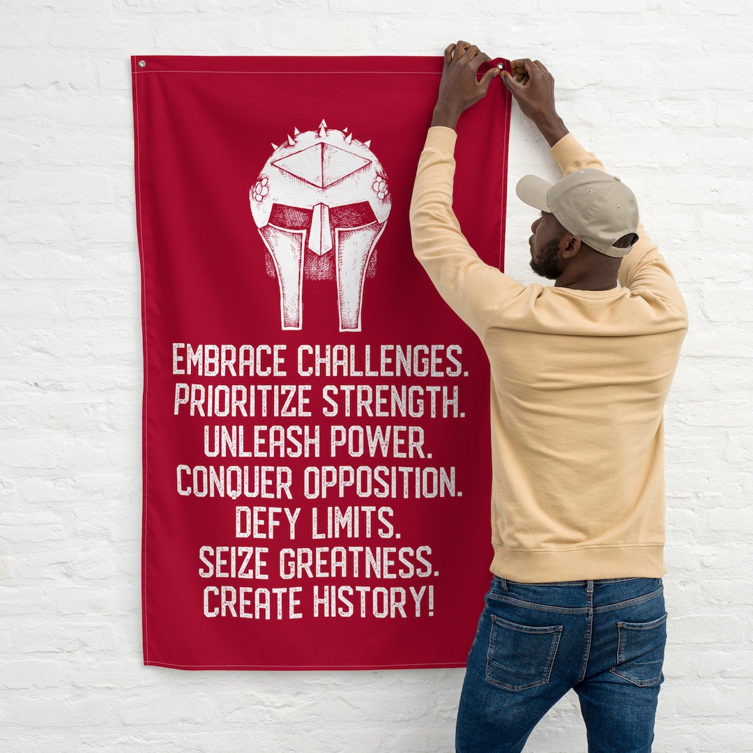 Gym Flags Custom Home Gym Banner Weightlifting Decor Man Cave Wall Art