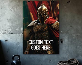 Custom Spartan Poster, Home Gym Wall Art, Motivation Print, Fitness Wall Decor, Quote Wall Art, Printable Wall Art, Digital Download