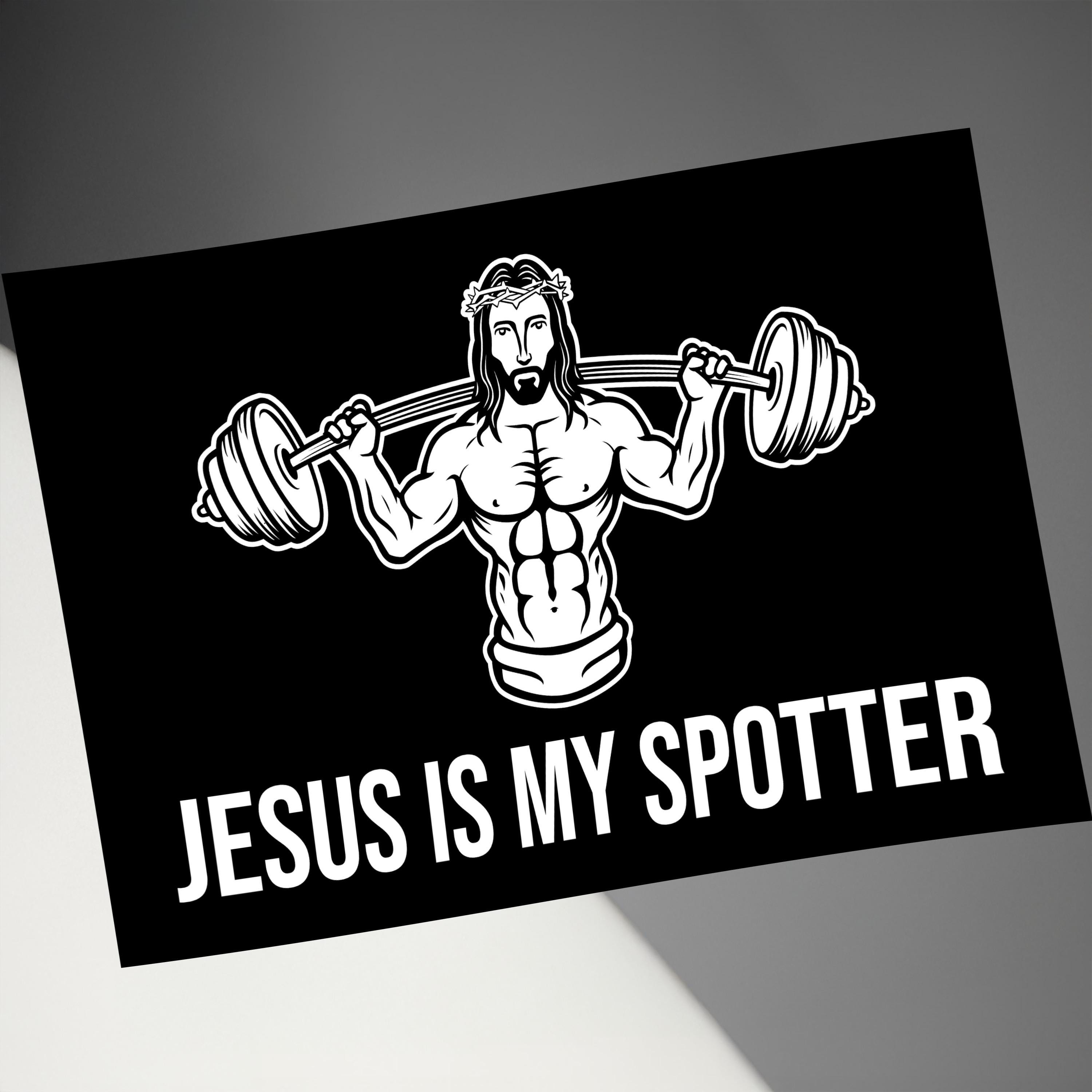 Jesus is My Spotter Poster, Home Gym Poster, Fitness Print ...