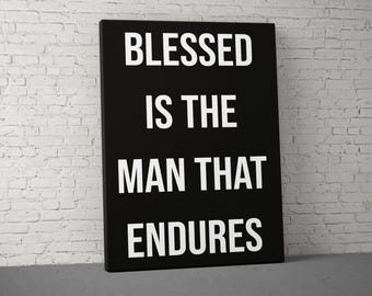Blessed Man Canvas Art, Motivational Canvas, Sport Canvas Art, Fitness Canvas, Gym Canvas Decor, Gym Wall Decor, Personalized Gift