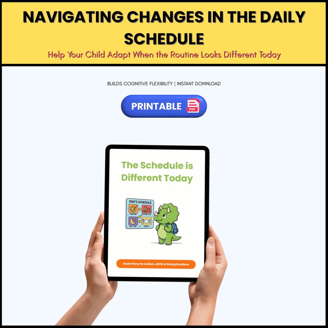 Autism Social Story Different Schedule, Autism Tool, ADHD Visual ...