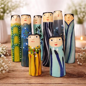 Jarrón con rostro abstracto, jarrón de resina pintado a mano, maceta de decoración nórdica para el hogar.