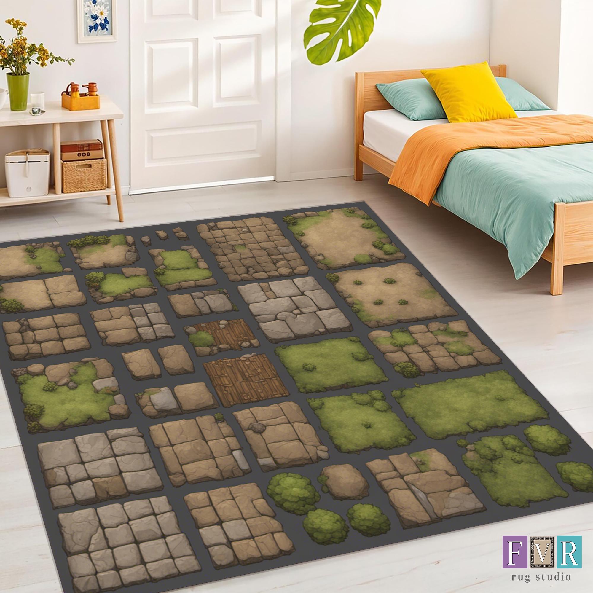 Dnd Red Rug Dungeons Dragons Rug, Jail Map, DND Map Rug, Game Map, Boys Room Decor ...