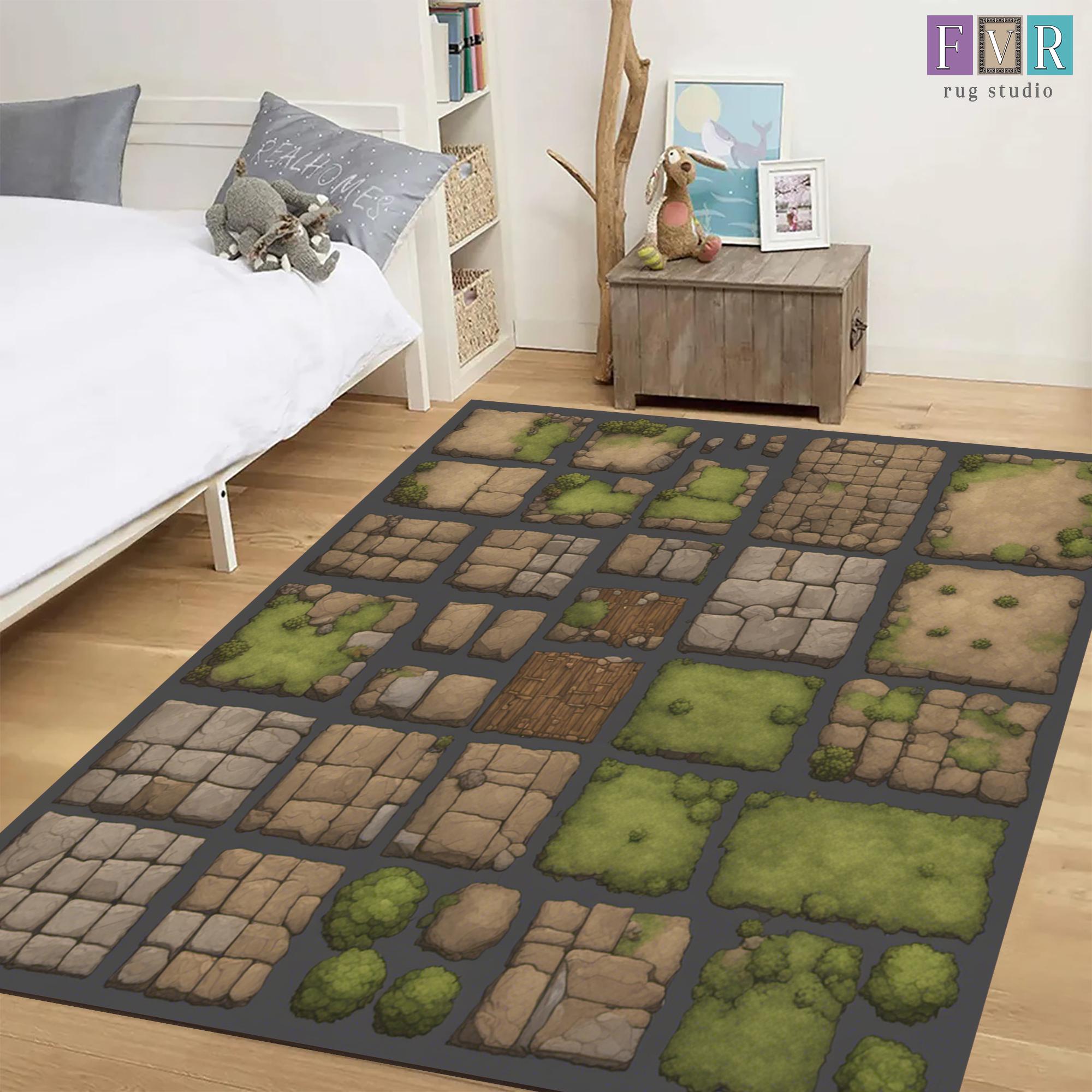 Dnd Red Rug Dungeons Dragons Rug, Jail Map, DND Map Rug, Game Map, Boys Room Decor ...