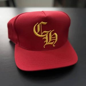 CH Letter Cap, Old English Snapback Hat, Streetwear Baseball Cap