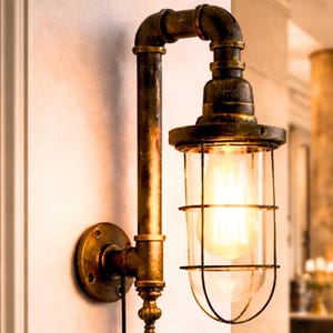 Vintage Wall Sconce -Rustic Light Fixture, Metal Wall Lamp For Home Decor