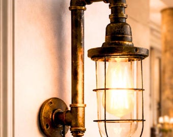 Aplique de pared vintage - Lámpara rústica, lámpara de pared de metal para la decoración del hogar